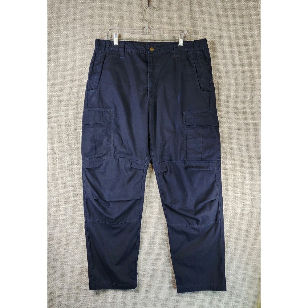 Vertx Ripstop Tactical Cargo Pants Mens 38x32 Navy Blue Utility Workwear *Flaw